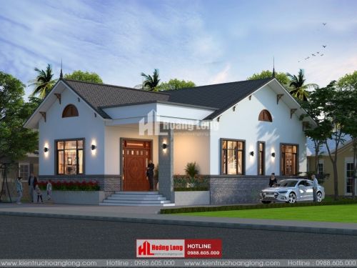 Thiết kế biệt thự 1 tầng mái Thái hiện đại 2023
