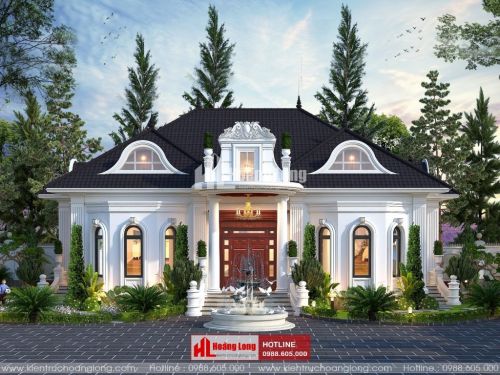 Thiết kế biệt thự 1 tầng tân cổ điển