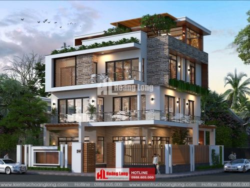 Mẫu thiết kế biệt thự 4 tầng đẹp 2023