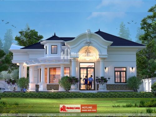 Thiết kế biệt thự 1 tầng 2 phòng ngủ