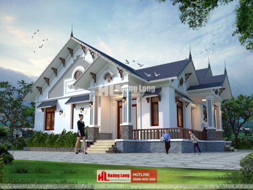 Thiết kế biệt thự 1 tầng 3 phòng ngủ đẹp