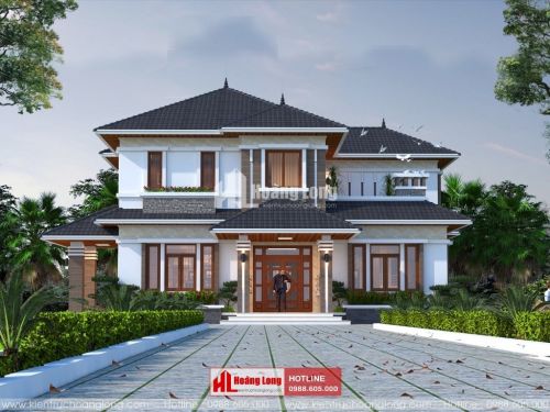 Thiết kế biệt thự 2 tầng 4 phòng ngủ đẹp