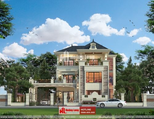 Thiết kế biệt thự 3 tầng 4 phòng ngủ đẹp