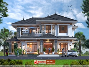 Thiết kế biệt thự 2 tầng chữ L