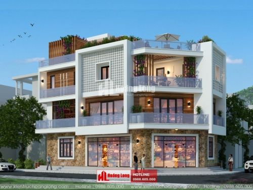 Thiết kế biệt thự 3 tầng chữ I
