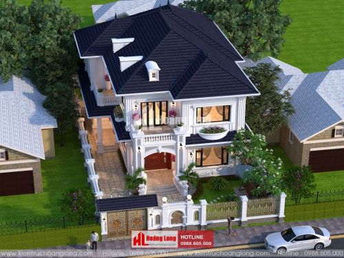 Thiết kế nhà phố 2 tầng mái Nhật