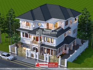 Thiết kế nhà phố 3 tầng mái Nhật