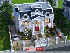 Thiết kế nhà phố 3 tầng mái Mansard