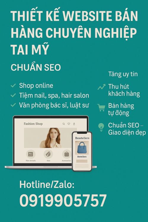 Thiết kế website bán hàng chuyên nghiệp tại mỹ – chuẩn seo